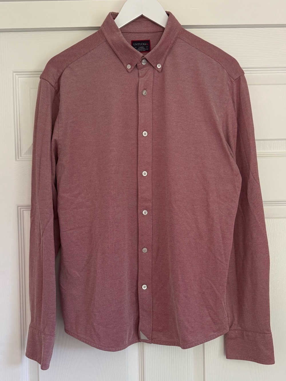 UNTUCKit Men's Pencarrow CoolMax Performance Button-Down Shirt in Rose
